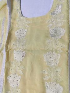 Yellow Embroidered Salwar Kameez Suit