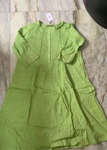 Lime Green Embroidered Tunic