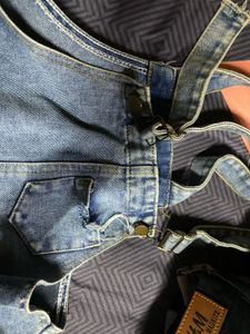 cute korean style denim pinafore