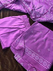 Pink Flared Anarkali Suit Set
