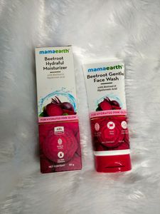 Mama earth Beetroot Face Wash &amp; Moisturizer