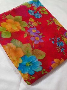 Floral print Chiffon saree 💥