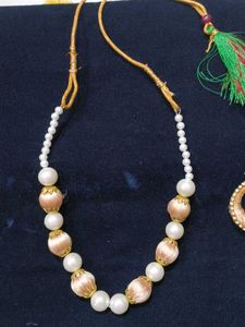 Pearl &amp; Silk Necklace Set