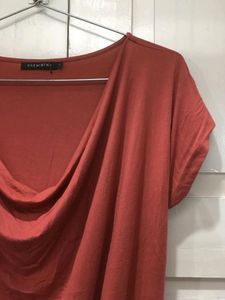 Rust &amp; Gray Dolman Dress
