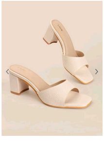 Lavie Women Textured Block Open Back Sandal