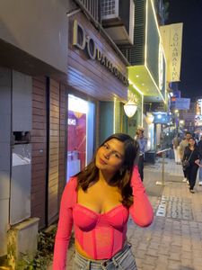 Pink Long Sleeve Corset Top