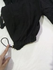 (ZUDIO) Black Cargo For Women | WAIST 28-30 |