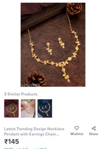 Gold Floral Necklace & Earring Set