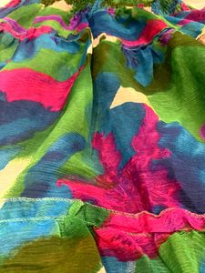 Amazing multicoloured peacock dress