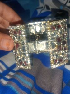 Red Jewel Cuff Bracelet