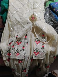 Embroidered White Indian Suit