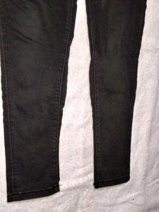 High-Waisted Black Jeans