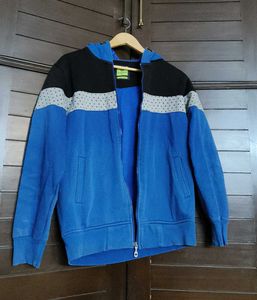 Chilly Men blue Stylish Zip-Up Hoodie