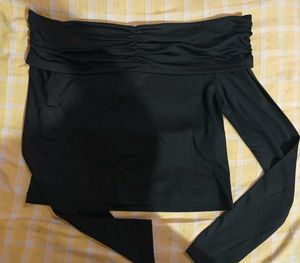 Shein Chic Black Off-Shoulder Top