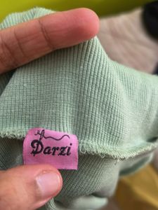 Green Turtleneck Top