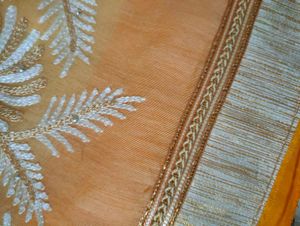 Beautiful Embroidered Saree With Blouse