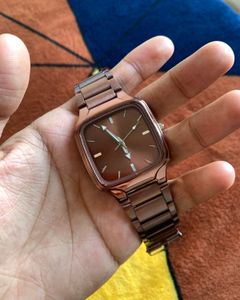 Rose Brown Retro Watch – Bold, Sleek &amp; Rare