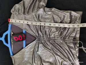 Sparkly Silver Crop Top - XS