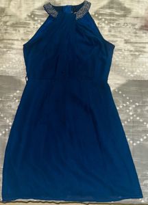 Blue Halter Dress