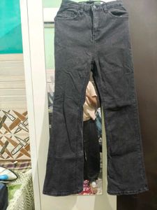 Dark Grey Flared Jeans