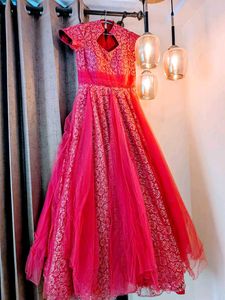 Pink Floor Length Gown