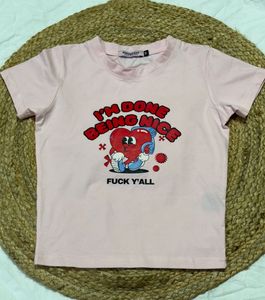 pink baby tee