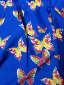 A Line Blue Butterfly Dress