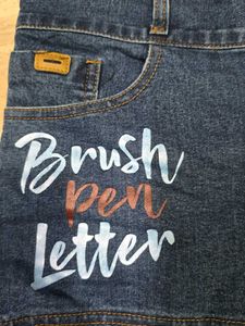 Denim Star Print Frayed Shorts