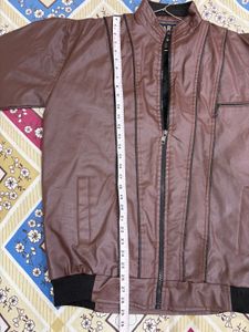 Leather brown jacket