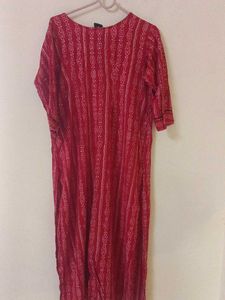 Red Embroidered Kurti