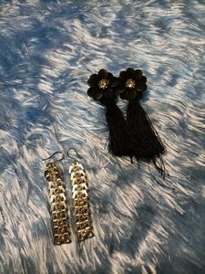 Earring Bundle: Flower Tassel & Geometric