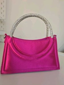 H&amp;M Hot Pink Satin Bag