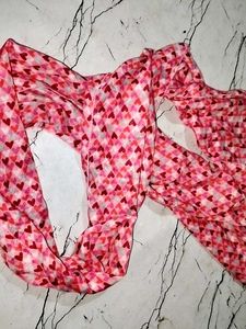 Stole Pink Heart Shape Dupatta