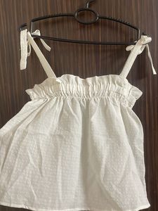 White Tie Strap Top