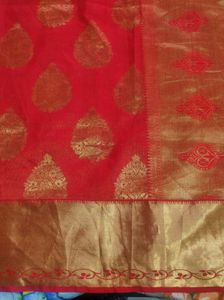 Chilli Red Bridal Kanchipuram Silk Saree