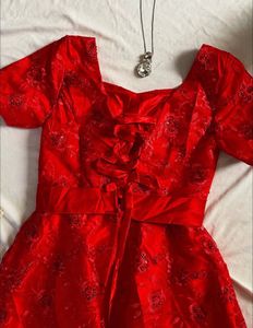 Red Lace Party Dress💖❤️🎀