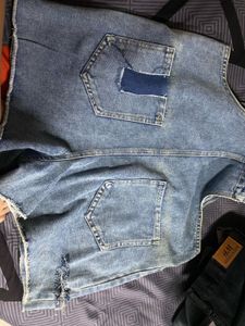 cute korean style denim pinafore