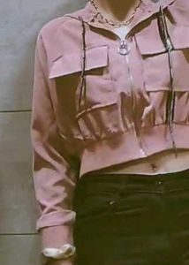 Pink Zip-Up Jacket (crop)