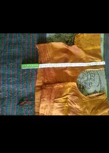 brown colour pure silksaree with blo