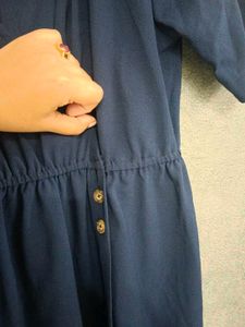 Navy Blue Wrap Dress