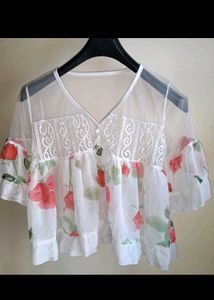 Aesthetic Floral Printed Top💌