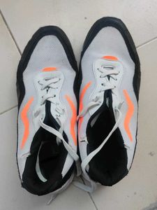 Athletic Sneakers - Orange Accents