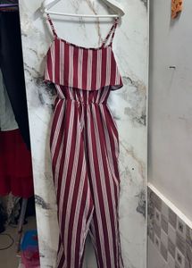 Striped Ruffled Romper