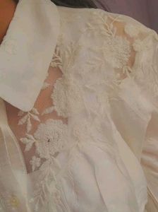 White Shirt With Net Work