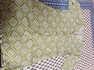 Green Diamond Print Kurta