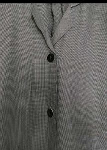 Gray Herringbone Duster