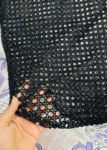Black Crochet Top