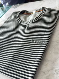 Striped sweat T-shirt