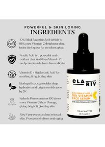 Clariv 10% Vitamin C Serum For Glowing Skin 30ml