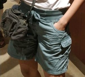 Cargo Tie Waist Shorts